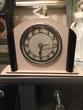 vintage 1920s art deco mantel clock converted to quartz battery movement
