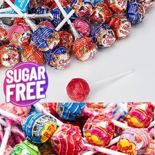 MIXED BEST OF 3 SUGAR FREE CHUPA CHUPS LOLLIES Cola Strawberry Cherry Lollipops