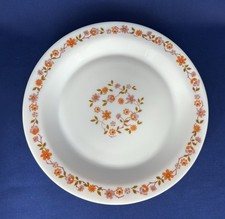 Vintage Arcopal France Scania Dinner Plates X 5 Milk Glass Retro 1970s D25.5cm