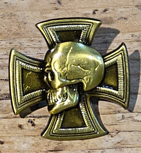 Iron cross skull - iron, metal