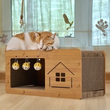 Cat Scratching Cardboard Play