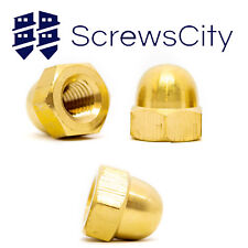BRASS DOMED NUTS FOR SCREWS