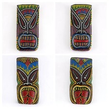 Wooden Tiki Dot Painted Mask