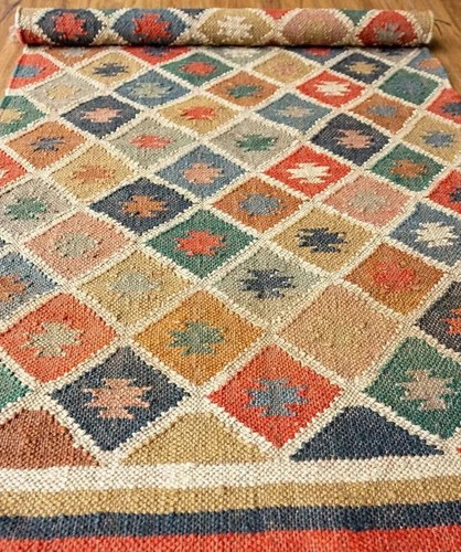 Wool kilim jute - kilim, rectangle