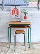 Lovely Vintage French School Desk And Stool