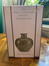 Wax Lyrical Green Shimmer Diffuser Vase - Box opened but never used.  