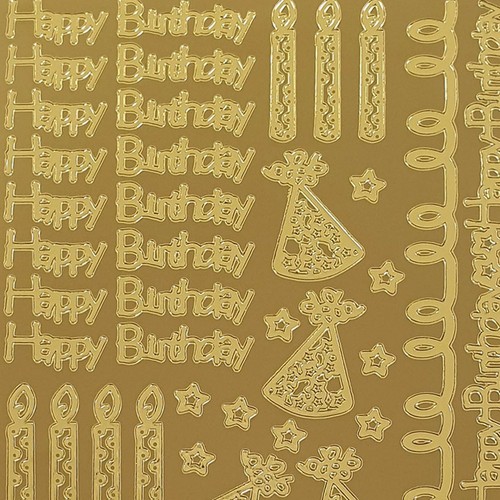 Happy birthday card stickers - happy,