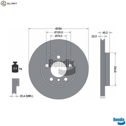 Brake disc bds1274hc for - brake,