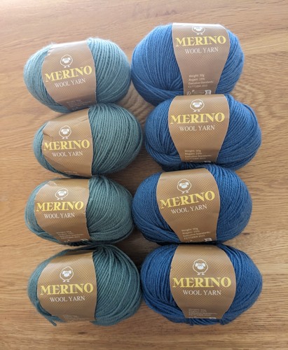 Merino wool yarn 8 x - x, 50g