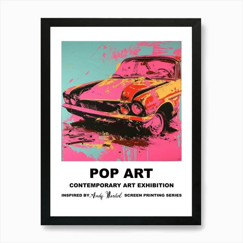 Poster car crash pop art - poster,