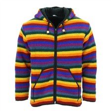 Rainbow Hand Knitted Wool