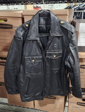 Pre Owned:  Leatherwear Black Leather Police Motorcycle Jacket