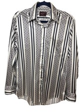 Kingsport Mens M Long Sleeve Button Up Shirt 100% Polyester VINTAGE 1960’s 1970s