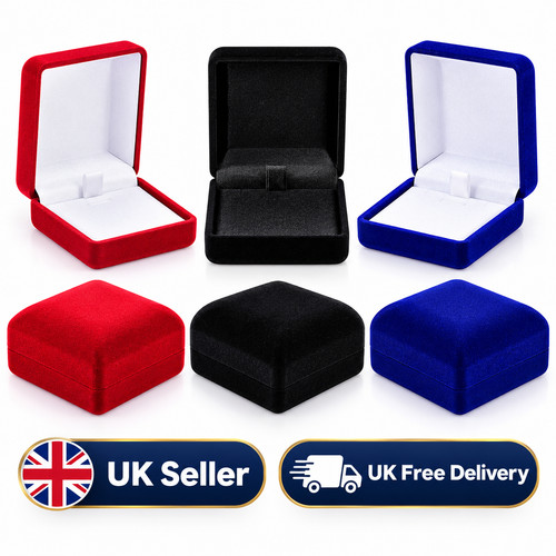 Velvet necklace box pendant - velvet,