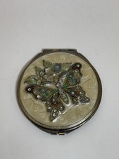 Vintage butterfly compact - vintage,