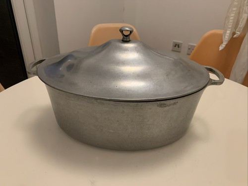 Vintage aluminum ware oval - vintage,
