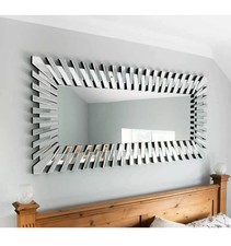 Mirror Outlet Starburst All Glass Stylised Full Length Dress Mirror 170 X 79 Cm