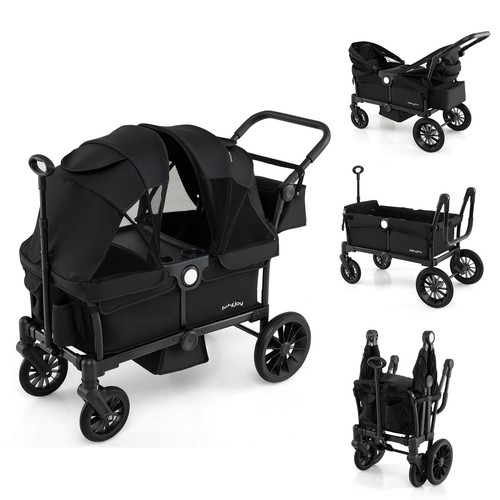 Wagon stroller for kids push - 2,