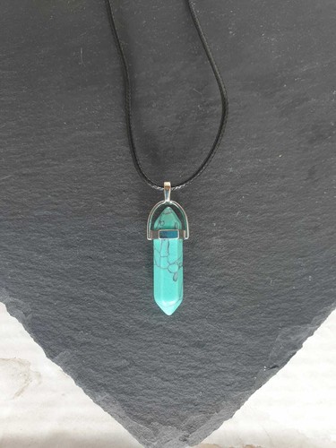 Quartz necklace crystal - quartz,