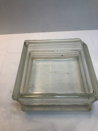Vintage glass block x - vintage,