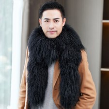 Men Real Mongolian Lamb Fur