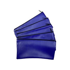 5 Blue Zippered Vinyl Bank