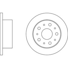2x Brake Discs Solid For