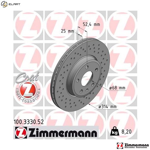Brake disc 100 3330 for - 2x,