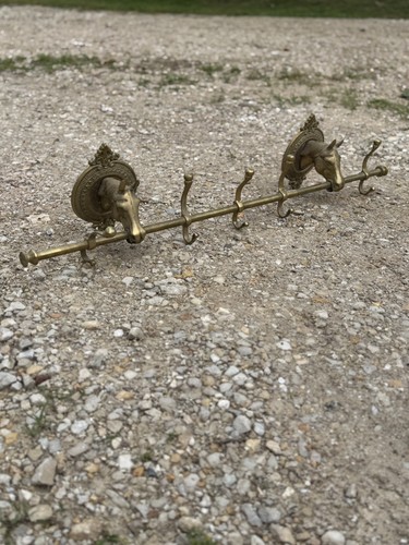 Vintage brass double horse - double,