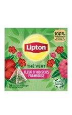 LIPTON Vert Green TEA Hibiskus & RASPBERRY 3x20 Tea BAGS NATURAL FRUIT INFUSION