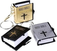 Mini Holy Bible Keychain Cross