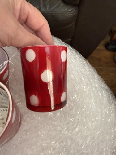 Red and white polkadot - and,