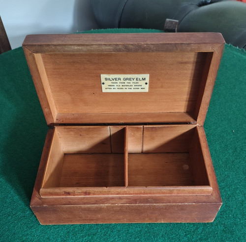 Silver grey elm box - silver,