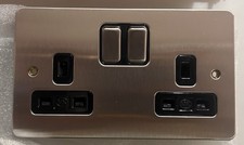 MK Edge K14347BSSB 13A Brushed