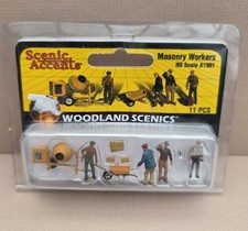 Woodland Scenics Scenic Accents HO Scale Masonry workers incomplete 