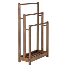 3-Tier Wooden Towel Rack Freestanding 3 Bars Towel Drying Holder Storage Shelf