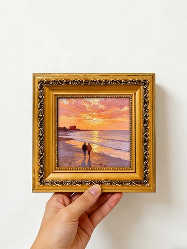 Beach sunset couple - sunset, ,seascape