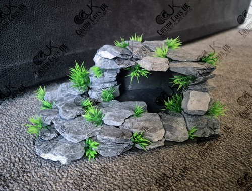 Handcrafted slate corner cave - slate,