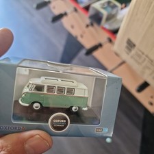 BNIB OO GAUGE OXFORD DIECAST 1:76 76VWS002 VW T1 Camper Turquoise/White Van