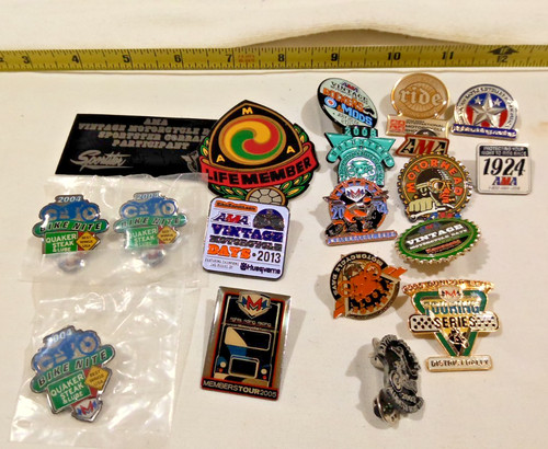 Lot biker pins - lot, of