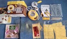 Chocolate  electric melting pot & kit,also chocolate book, moulds & recipes.VGC.