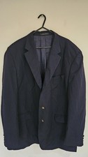 Chaps Mens Navy Blazer Jacket Gold Buttons 48L 