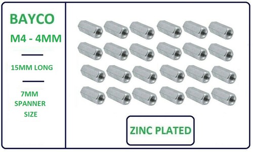 4mm bzp steel threaded - 4mm,