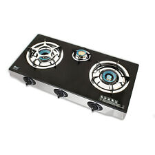 Portable Gas Stove 3 Burner Cooktop Hob Indoor Caravan Cooker LPG 7.8kW NGB-S3