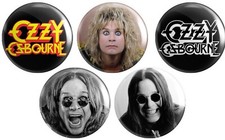 5 x Ozzy Osbourne BUTTON PIN