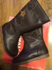 Garvalin, Girls Brown Leather Boots, Size 25 (UK 8) Zip opening RRP