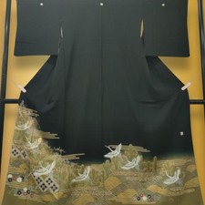 Japanese Black Tomesode Kimono