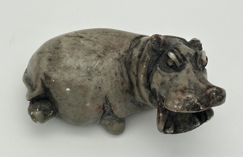 African hand carved grey olive - hand-carved, grey/olive