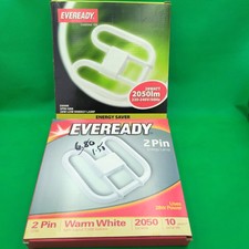 2x EVEREADY Two Pin 28W 2D Lamp Energy Saving FLUORESCENT Light Warm White 3500K