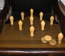 Set of Boxwood skittle Pins